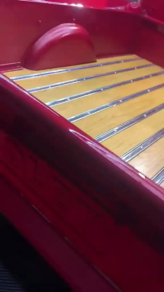 Restored wood truck bed