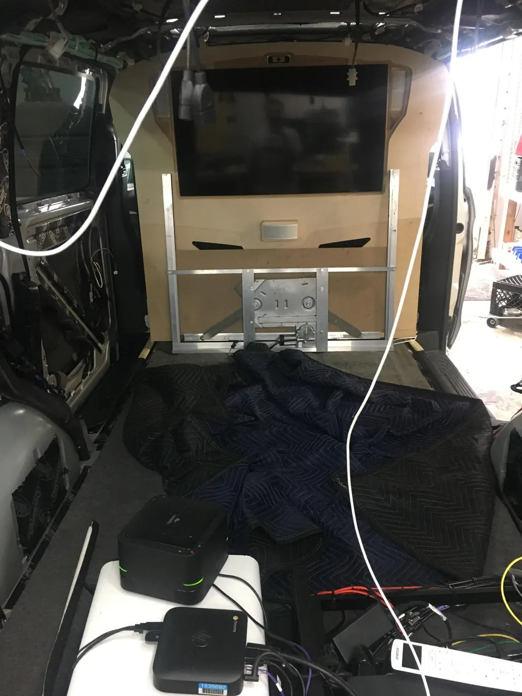 Van interior before customization