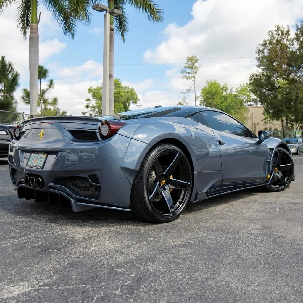 Ferrari 458 widebody rear view