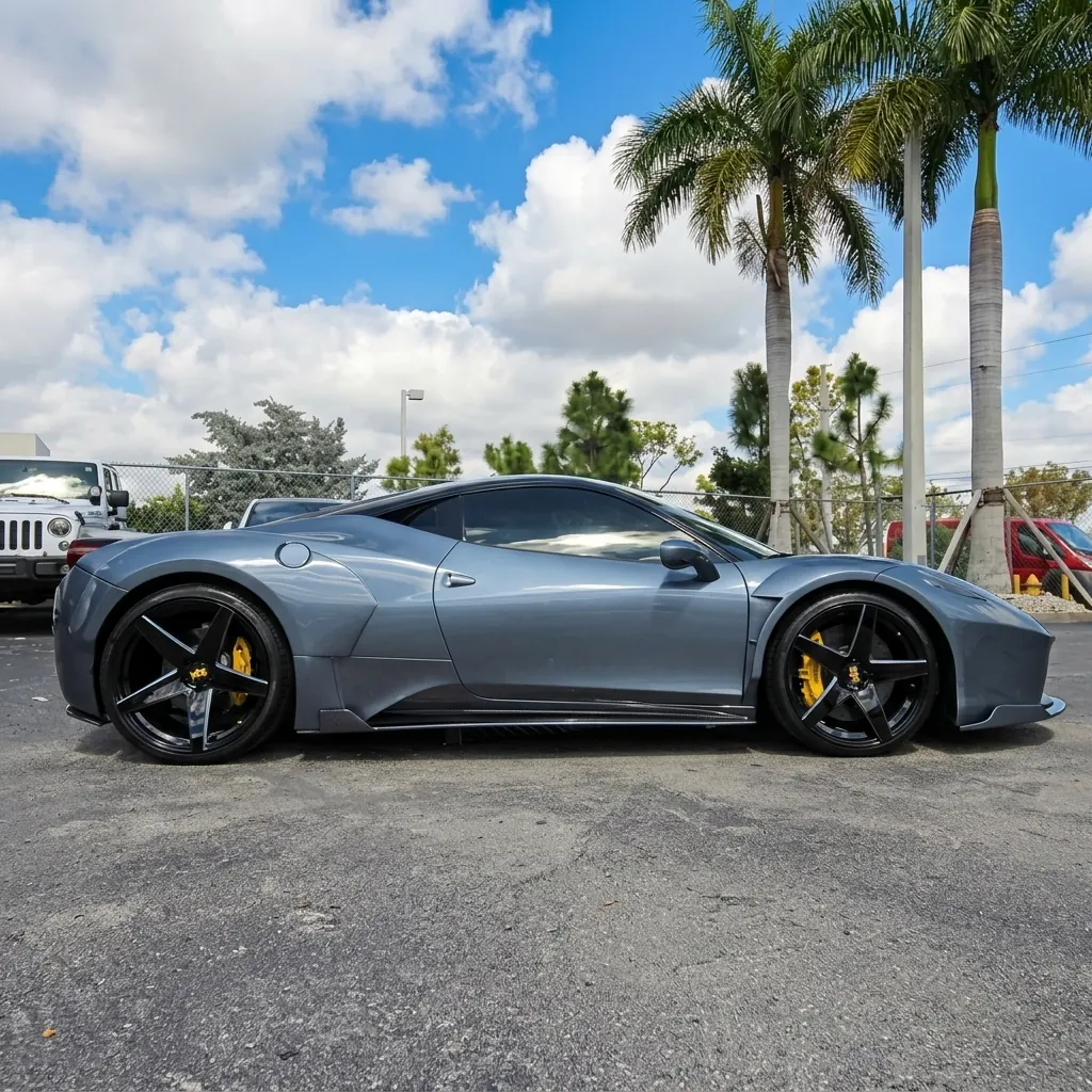 Finished Ferrari 458 widebody by Landrove Customs
