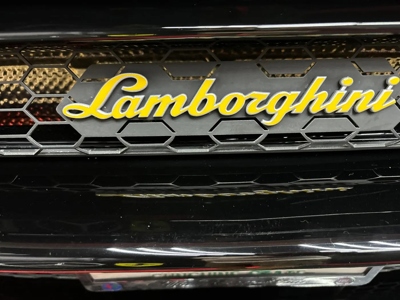 Custom painted Lamborghini emblem